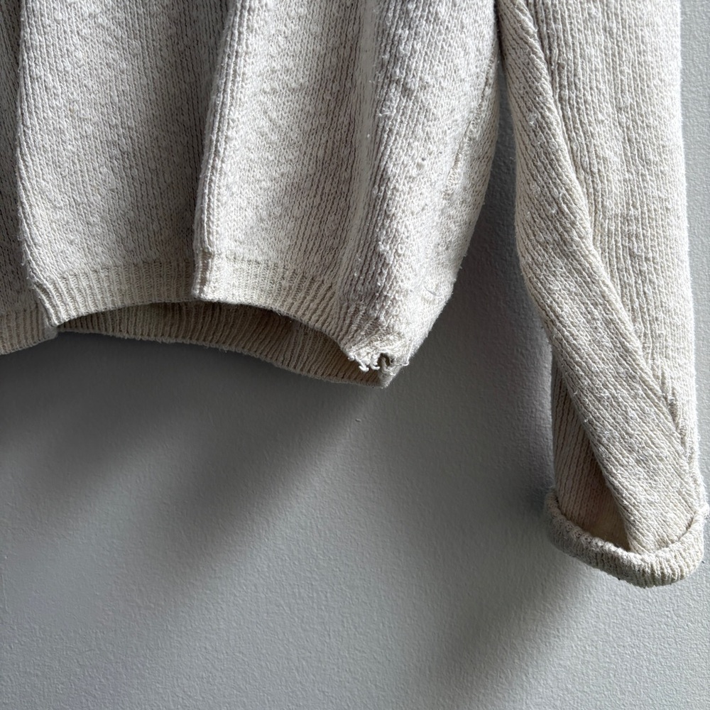 Cream Sweater with Black Mustache Design - Picture 4 of 8